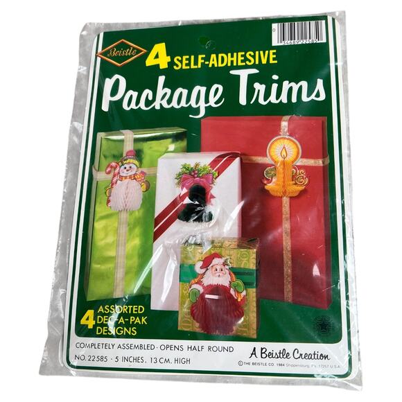 Beistle Co. 1984 No. 22585 4 Self-Adhesive Package Trims Decor - Picture 2 of 5